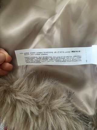 Abrigo de pelo Zara Talla M