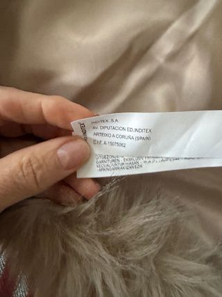 Abrigo de pelo Zara Talla M
