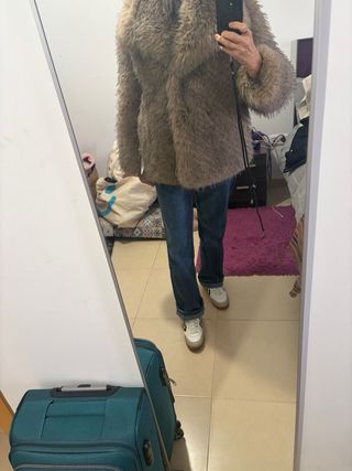 Abrigo de pelo Zara Talla M