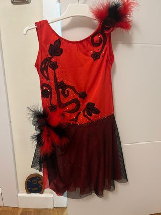 Maillot patinaje rojo y negro
