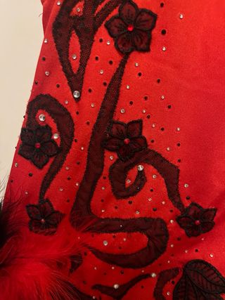 Maillot patinaje rojo y negro