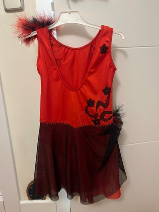 Maillot patinaje rojo y negro