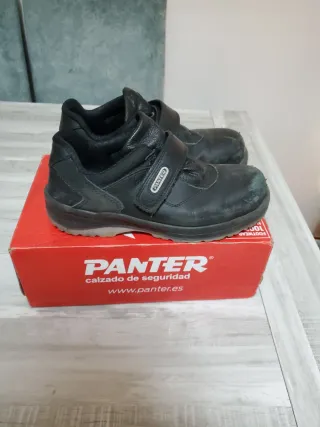 Zapatos Seguridad Panter Diamante Velc Negro