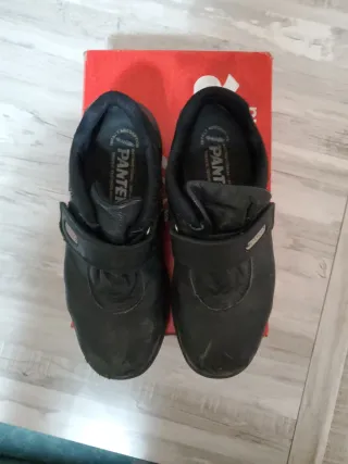 Zapatos Seguridad Panter Diamante Velc Negro