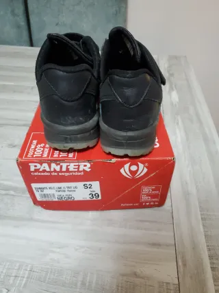 Zapatos Seguridad Panter Diamante Velc Negro