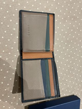 Cartera Billetero Tarjetero Cross de piel