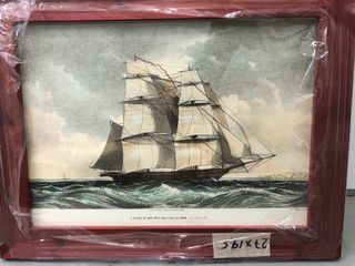 Pareja de cuadros de barcos antiguos