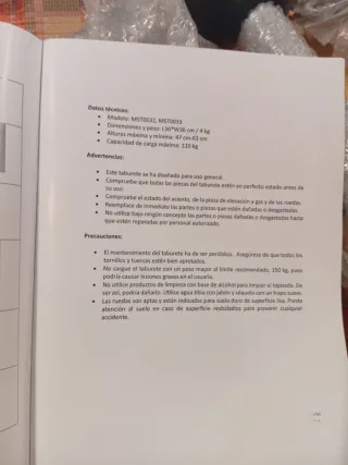 Taburete Pony Ajustable QUIRUMED Negro