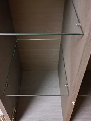 Vitrina Comedor Madera y Cristal