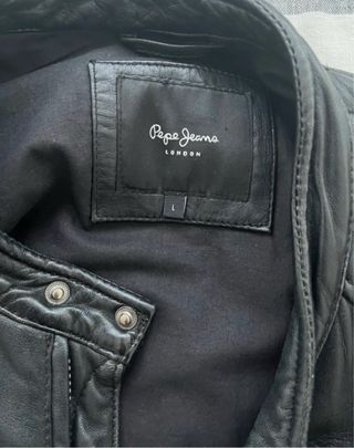 Chaqueta Cuero Pepe Jeans Negra Talla L