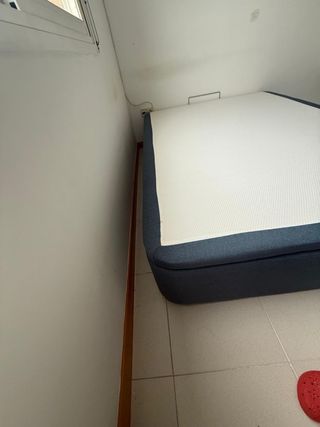 Canapé 135 cm azul y blanco