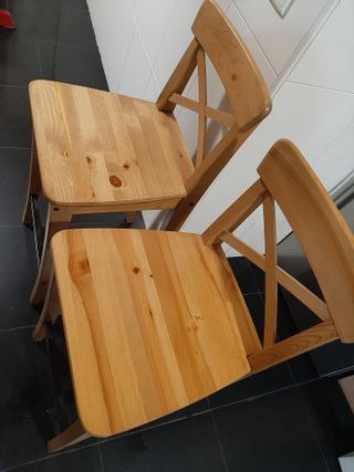 2 Taburetes Madera Ikea