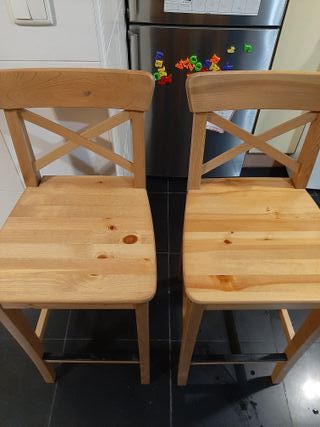 2 Taburetes Madera Ikea