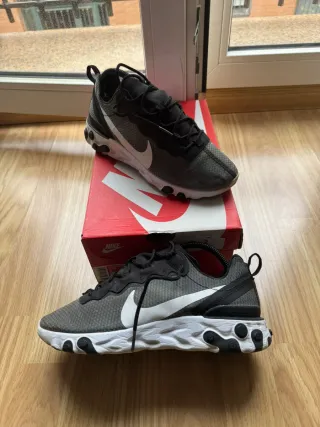 Nike React Element 55 Negro Gris