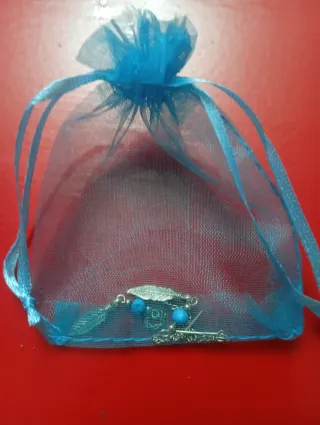 Pendientes plata cadena pluma y turquesa hippies