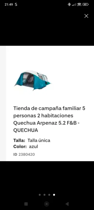 Tienda Arpenaz 5.2 Fresh & Black