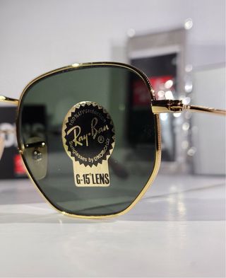 Occhiali Ray Ban Hexagonal Oro Lenti Verdi
