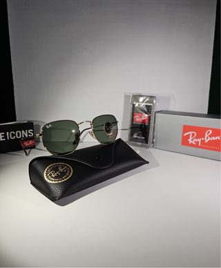 Occhiali Ray Ban Hexagonal Oro Lenti Verdi
