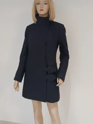 Imperial cappotto lana nero collo alto M