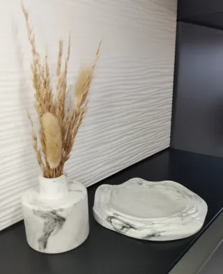 Set Vassoio e Vaso Decorativo Home