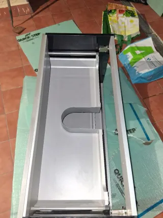 Mueble de baño metal con piedra pizarra