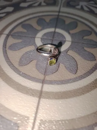 Anillo Plata 925 con Piedra Verde
