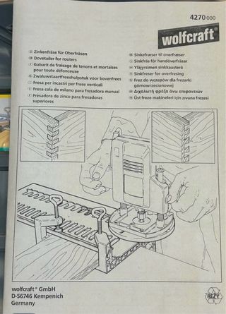 Wolfcraft 6198 Mesa Sierra + Plantilla Fresa Mila