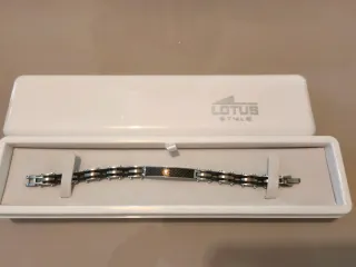 Pulsera Lotus Hombre Negra y Plateada