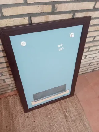 Espejo de madera y yute