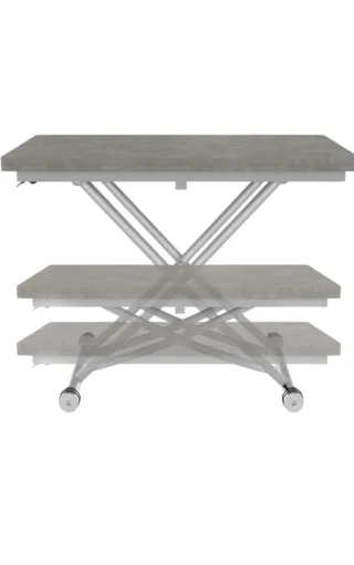 Mesa elevable y extensible gris (un fallo)