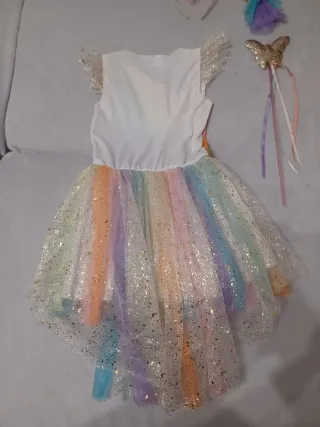 Disfraz Unicornio Niña Arcoíris