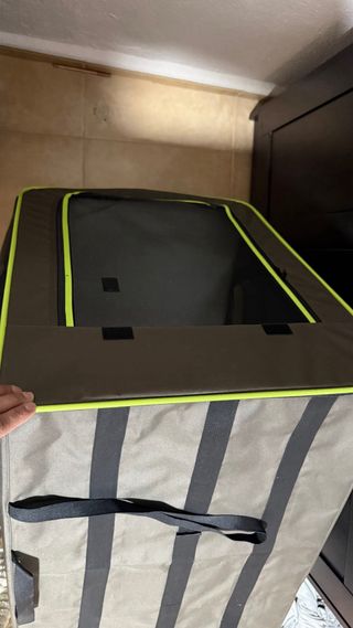 Transportín Plegable Perro Marrón/Verde