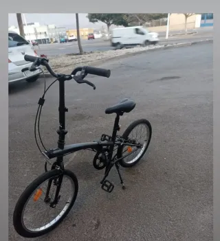 Bicicleta Plegable Btwin Gris