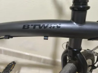 Bicicleta Plegable Btwin Gris