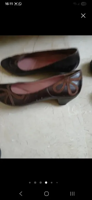 Zapatos LODI beige/marrón tacón mary jane