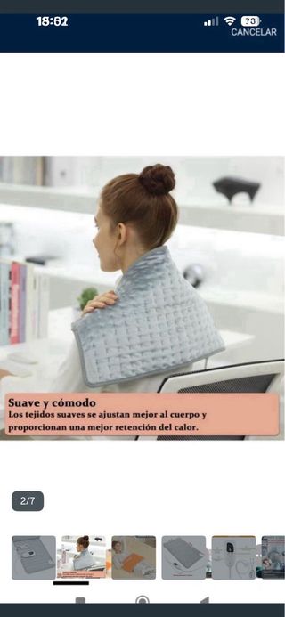 Manta Eléctrica Franela Gris Nueva sin estrenar