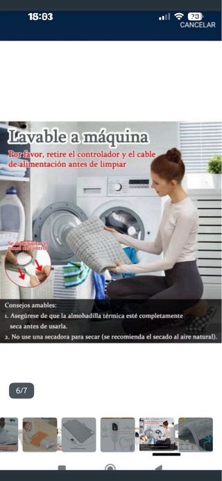 Manta Eléctrica Franela Gris Nueva sin estrenar