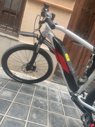 Bicicleta Eléctrica Rockrider MTB 380WH Blanca