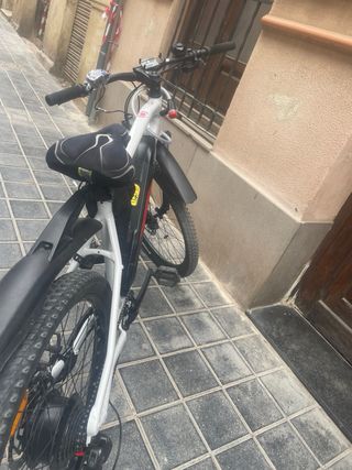 Bicicleta Eléctrica Rockrider MTB 380WH Blanca