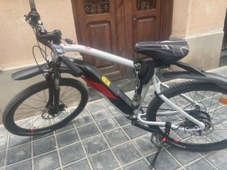 Bicicleta Eléctrica Rockrider MTB 380WH Blanca