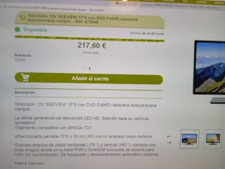 Televisor SEEVIEW 156 HD DVD 12V