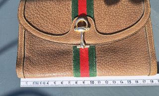 Portafoglio Gucci Pelle Marrone con Striscia