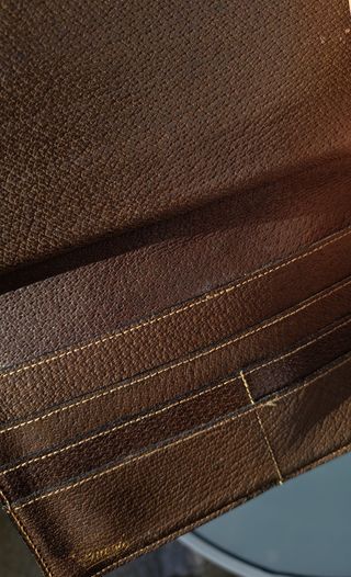 Portafoglio Gucci Pelle Marrone con Striscia