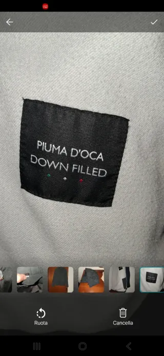 Giacca trapuntata uomo nera