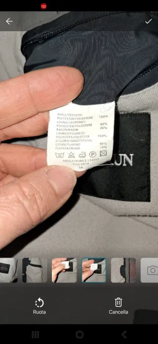 Giacca trapuntata uomo nera