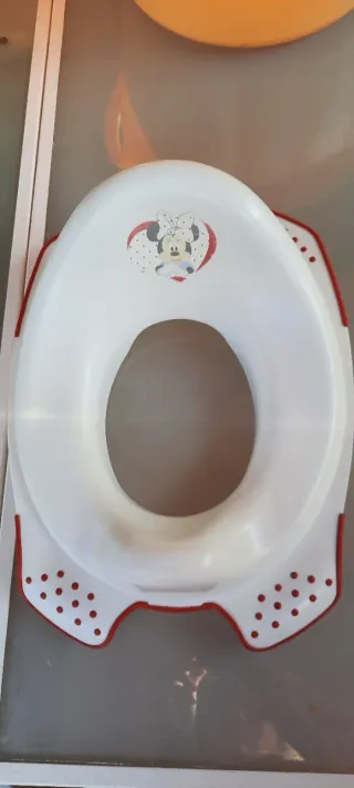 Orinal infantil rosa y adaptador water 2x1