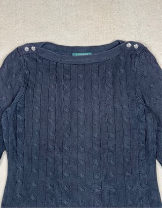 Jersey Lauren Ralph Lauren Azul Marino Cable Knit