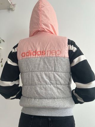 Chaleco Adidas Gris y Rosa