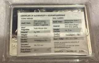 Moneda Plata 999 Big Five Kruger