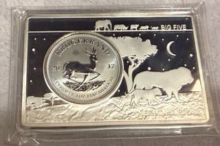 Moneda Plata 999 Big Five Kruger